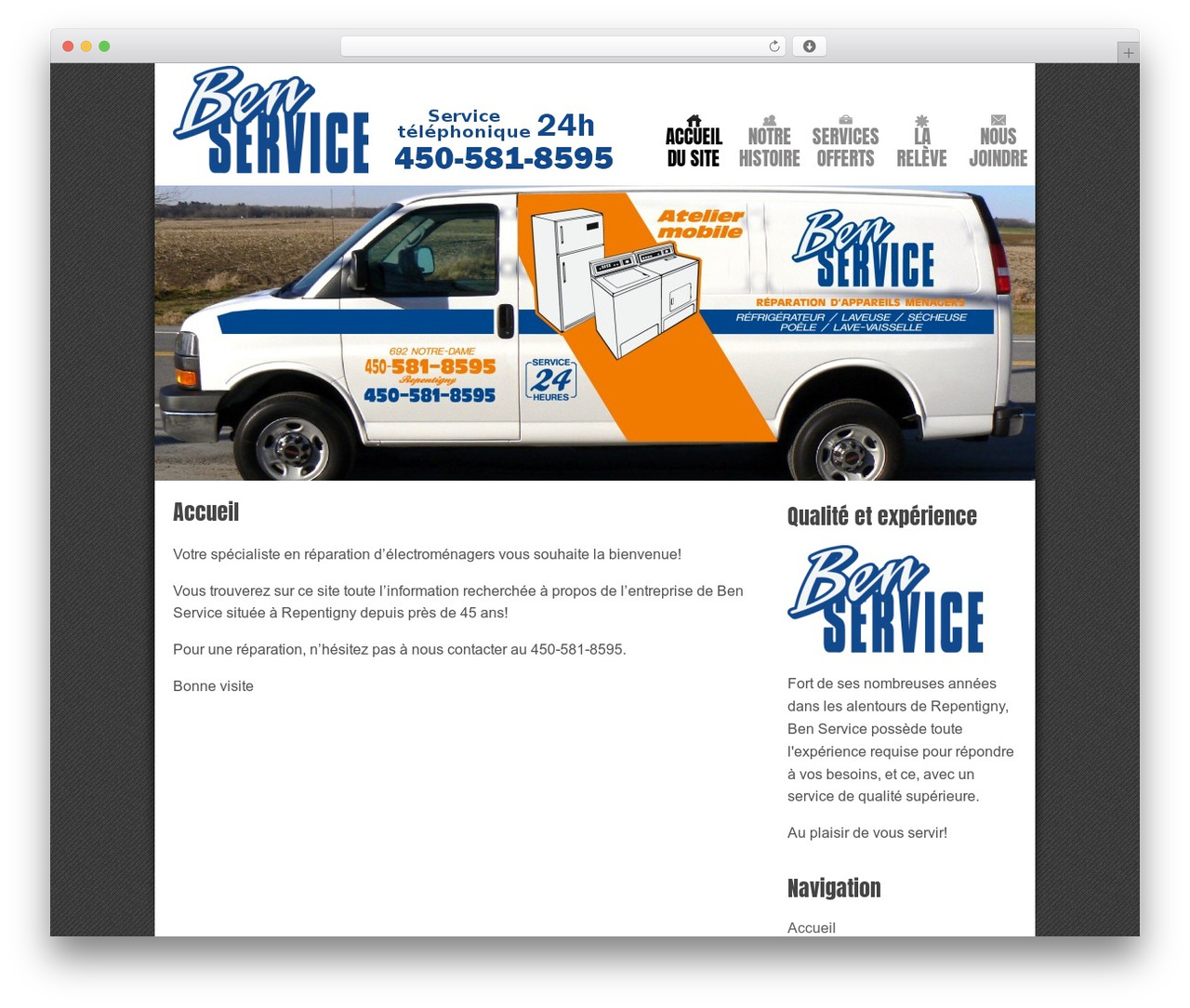 Diverso WordPress theme - benservice.ca