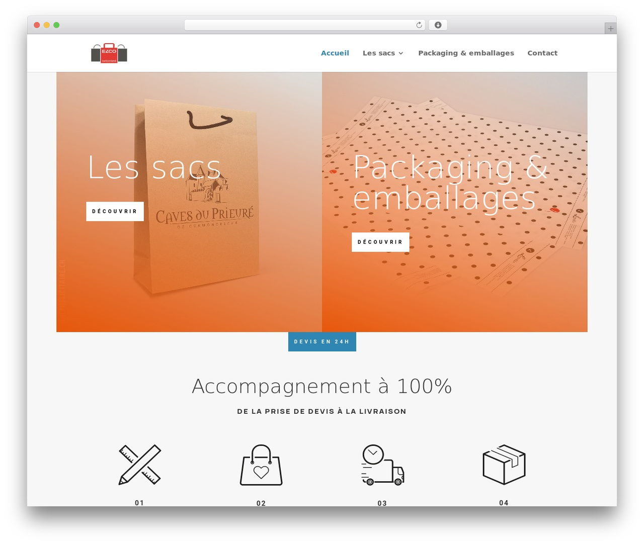 Divi WordPress theme - sacpublicitaire.ch