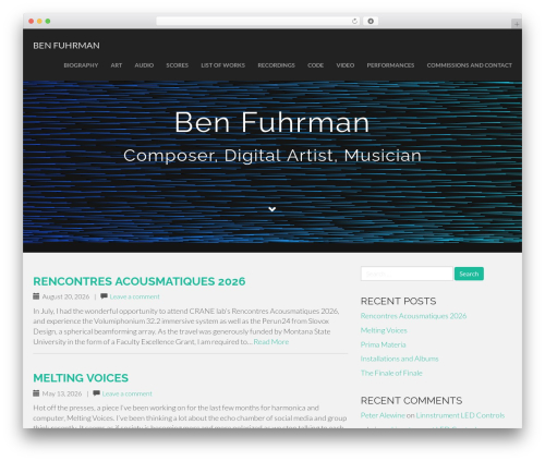 Flat Bootstrap free WordPress theme - benfuhrman.com