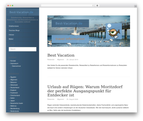 Flat theme WordPress - best-vacation.de