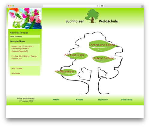 Waldschule theme WordPress - buchholzer-waldschule.de