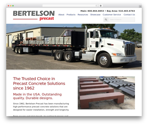 WordPress theme Bertelson - bertelsonprecast.com