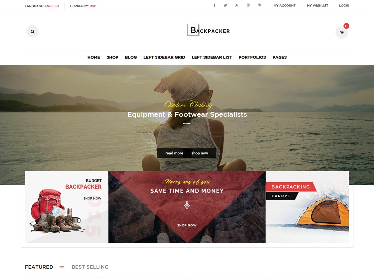 WordPress theme backpacker by WpThemeGo