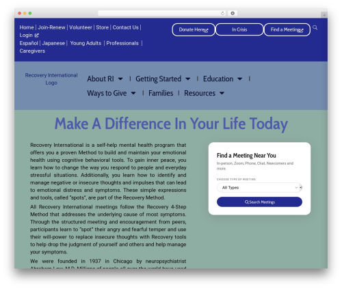 WordPress theme Hello Elementor - recoveryinternational.org