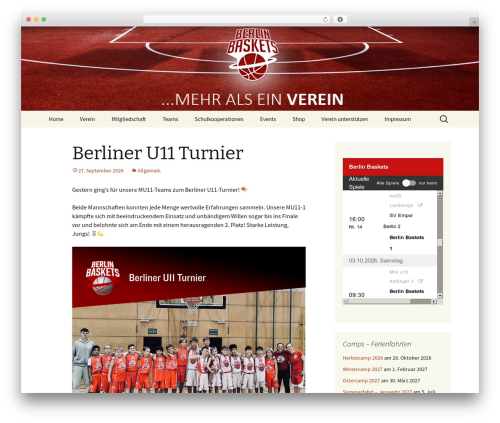 2013 Orange Sequence WordPress theme - berlin-baskets.de