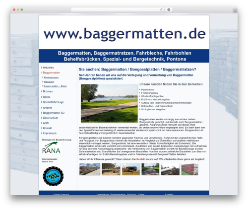 baggermatten_wp WordPress theme - baggermatten.de
