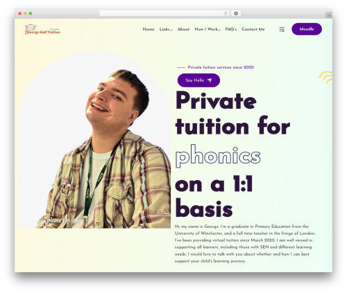 Enthor theme WordPress - georgehalltuition.com