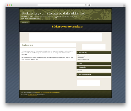 Flexibility2 premium WordPress theme - backup123.dk