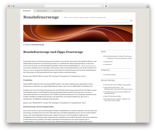Mimbo WordPress theme - benzinfeuerzeuge.net