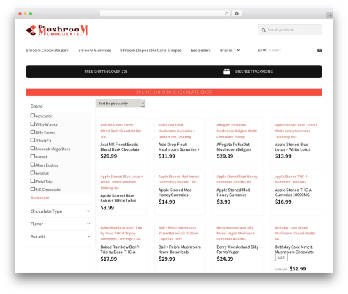 Storefront WordPress store theme - eatmushroomchocolate.com