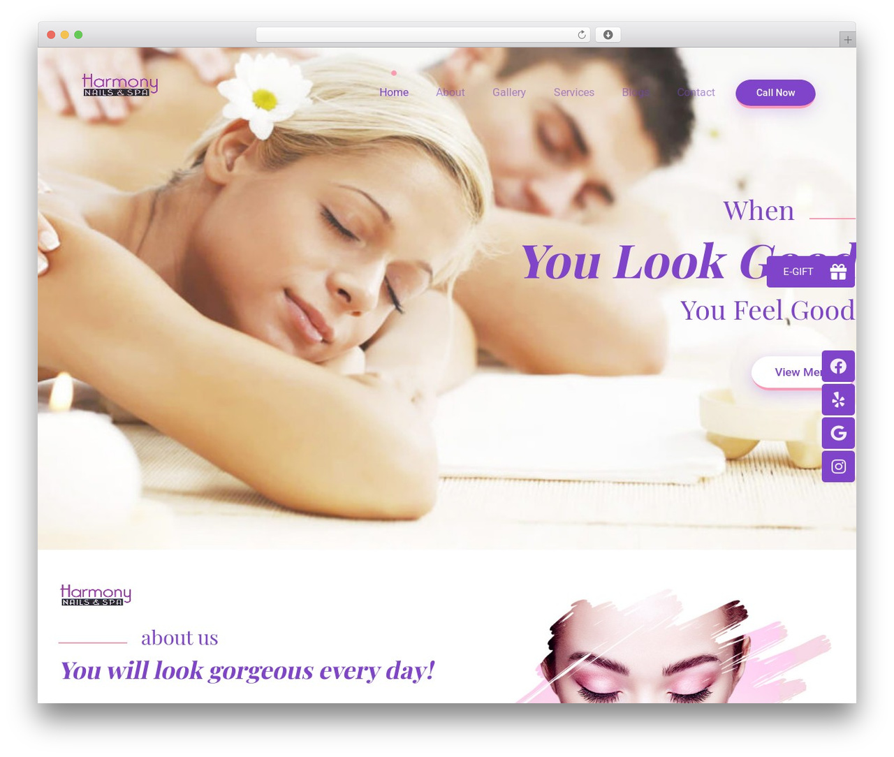 Theme WordPress XTRA - harmonynailsspa.com