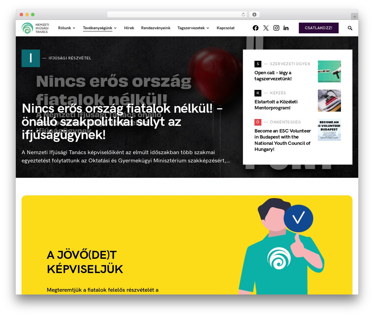 WordPress theme Squaretype - ifjusagitanacs.hu
