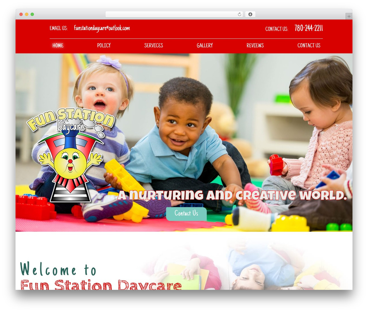 WP Default theme WordPress - funstationdaycare.com