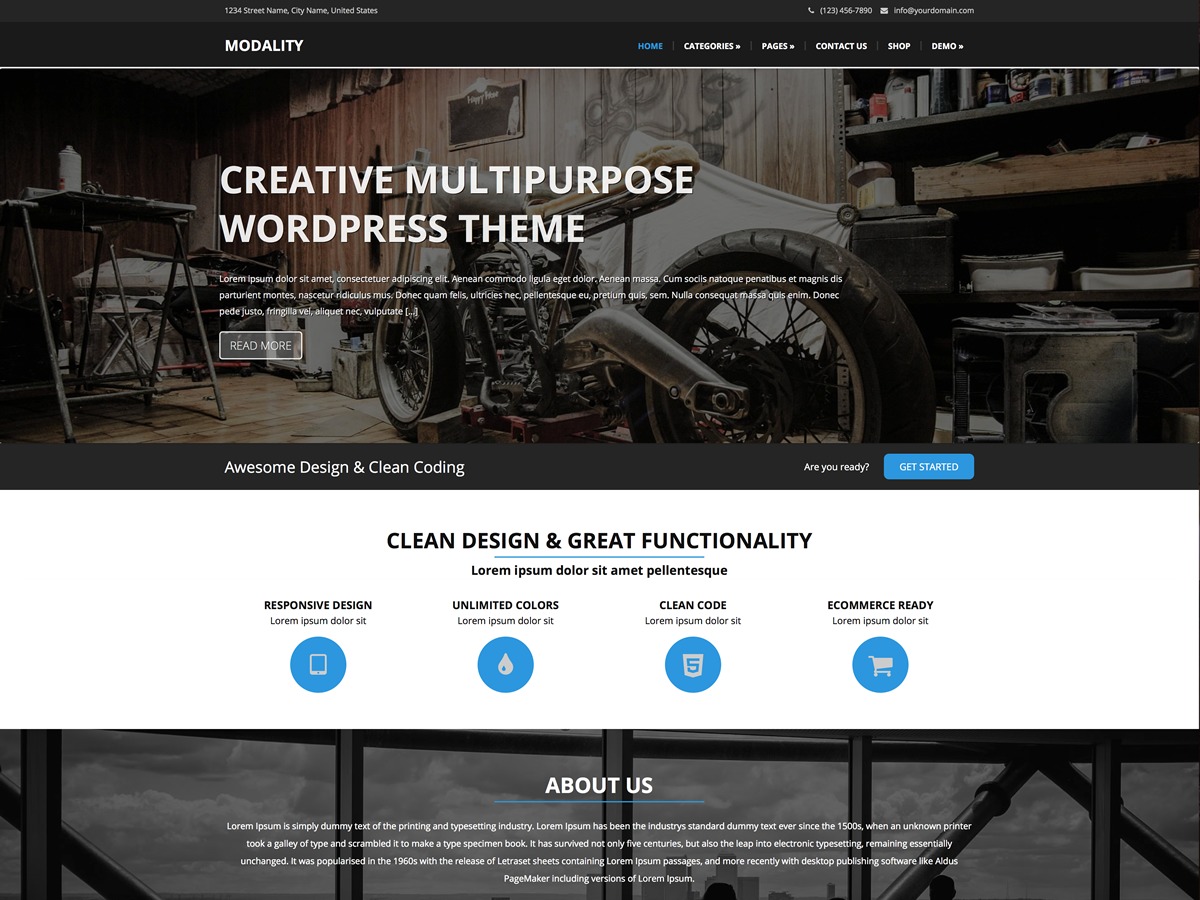 Modality_child WordPress theme