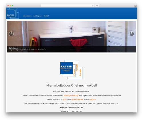 WordPress theme Bootstrap for WordPress - bad-raum-design.de