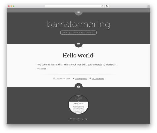 WordPress theme e.nigma 2015 - barnstormering.com