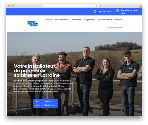 Divi WordPress website theme - lorsolaire.fr