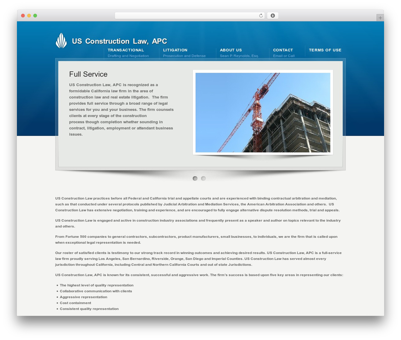 Karma WordPress theme - usclawcorp.com