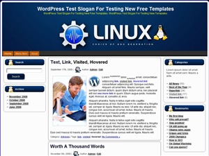 Linux Generation WordPress blog theme by Wordpress Templates