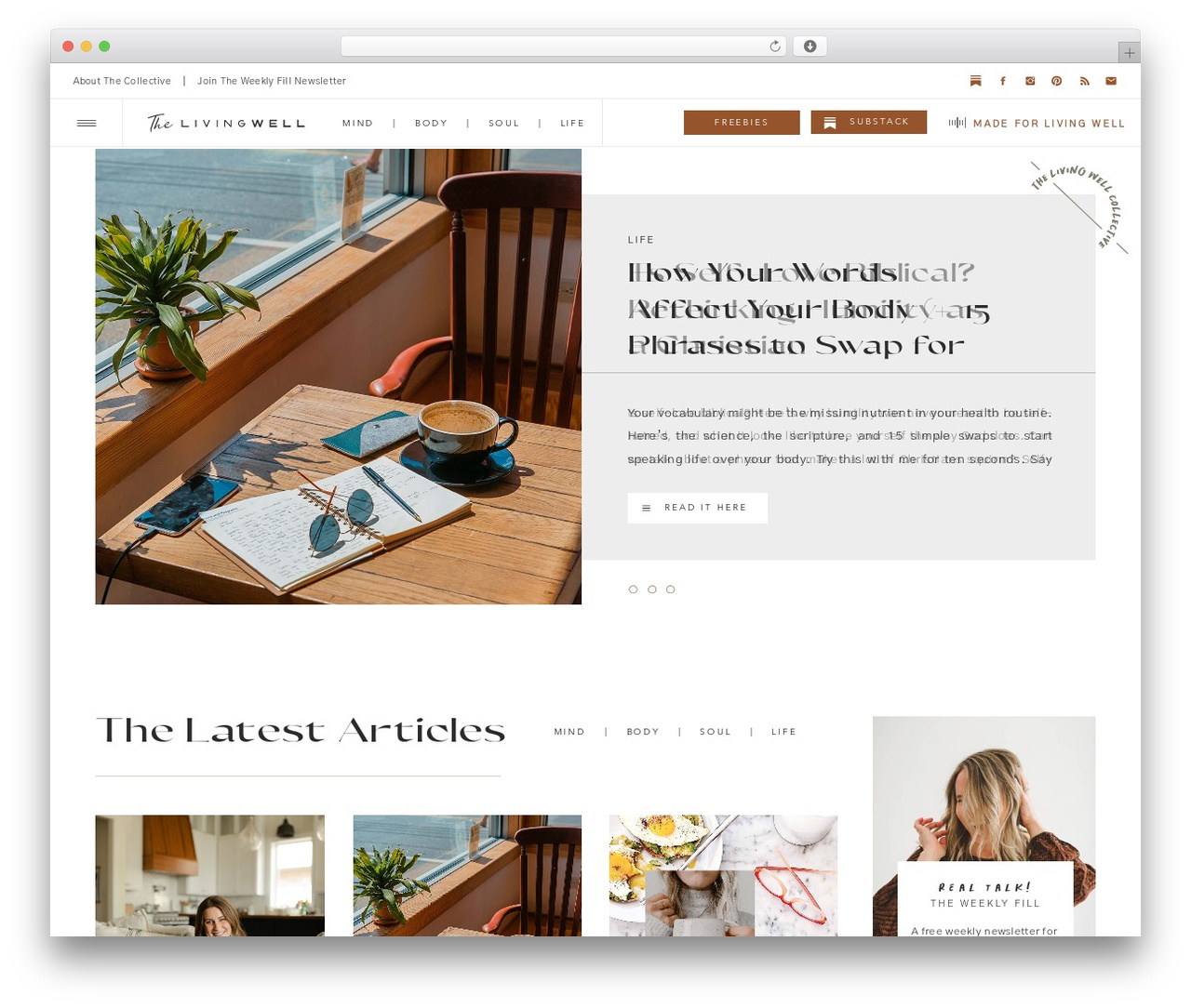 Showit WordPress theme - thelivingwell.com Showit WordPress theme - thelivingwell.com