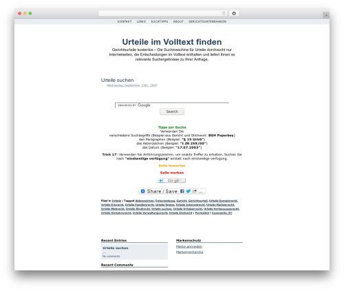 Simplr WordPress theme - urteilfinden.de