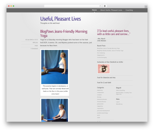 Smooth WordPress theme - usefulpleasantlives.net
