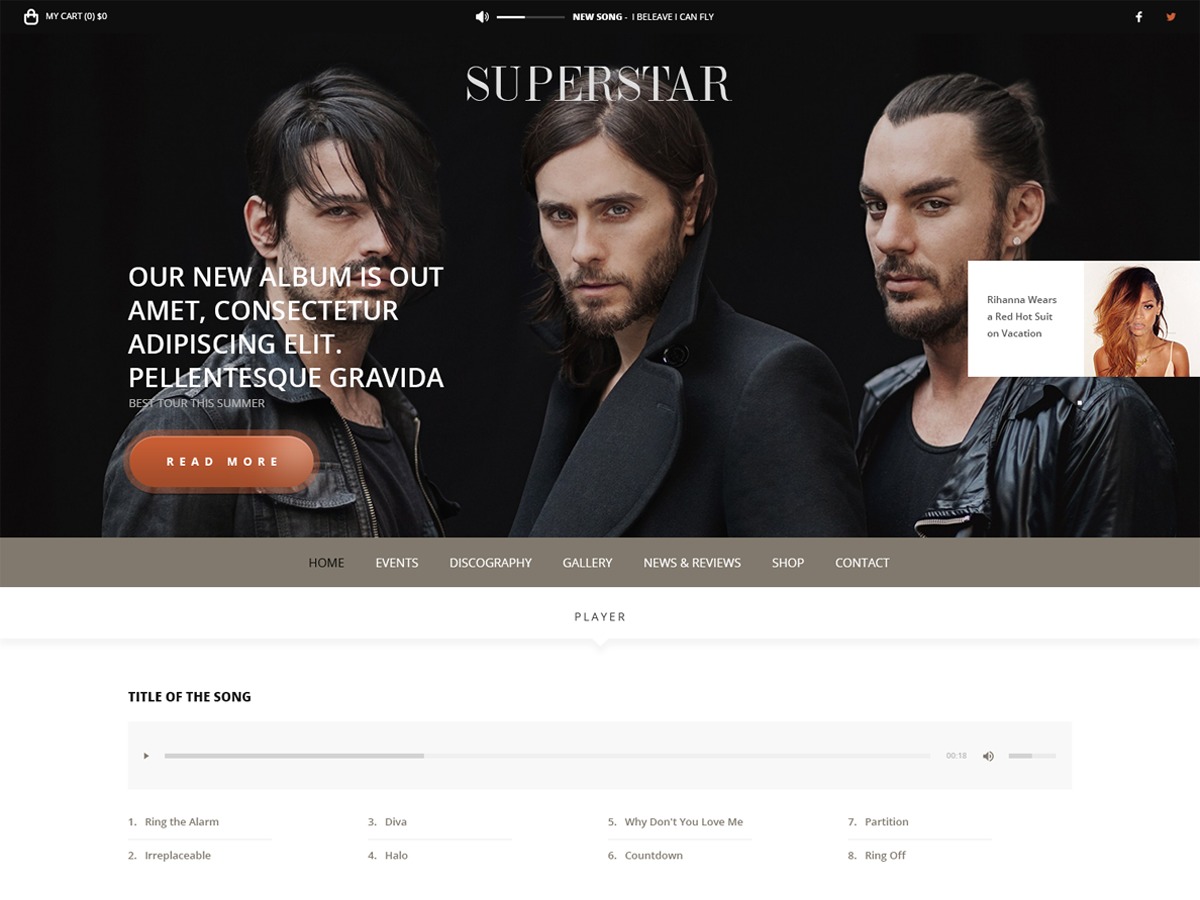 SuperStar template WordPress