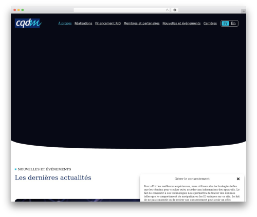 Vortex WordPress theme design - cqdm.org