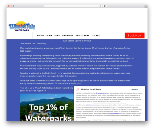 WordPress theme Briny - whalestalewaterpark.net