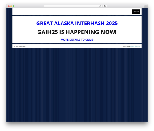 WordPress theme Count Down - greatalaskainterhash.com