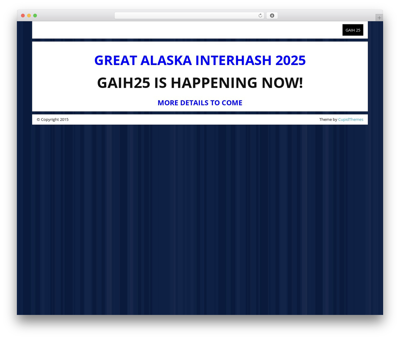 WordPress theme Count Down - greatalaskainterhash.com