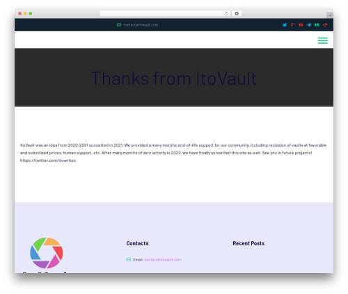 WordPress theme Cryption - itovault.com