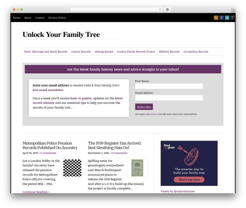 WP-Professional theme WordPress - unlockyourfamilytree.co.uk