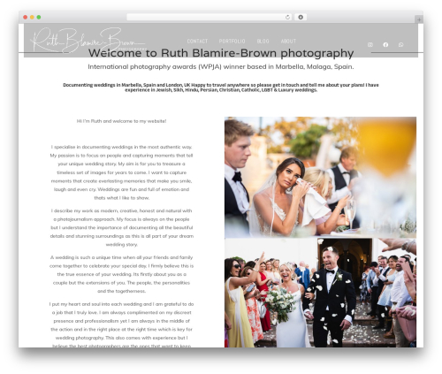 Snapster best wedding WordPress theme - rbbphotography.com