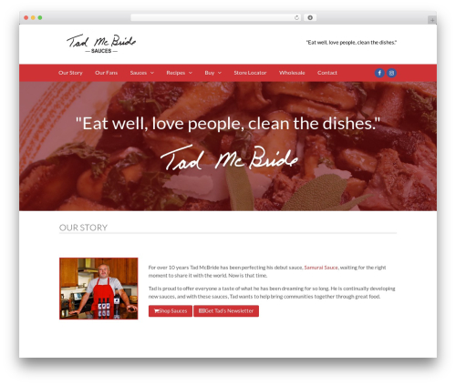Theme WordPress Basil - tadmcbridesauces.com