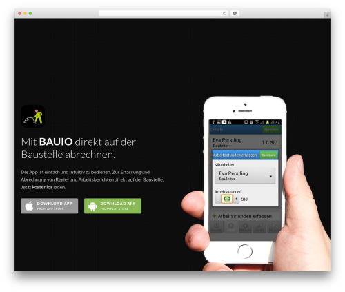 Theme WordPress EOS Wordpress One Page - bau.io