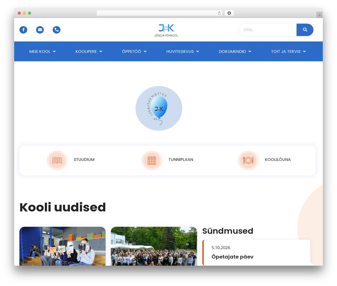 WordPress theme Hello Elementor - jpk.edu.ee