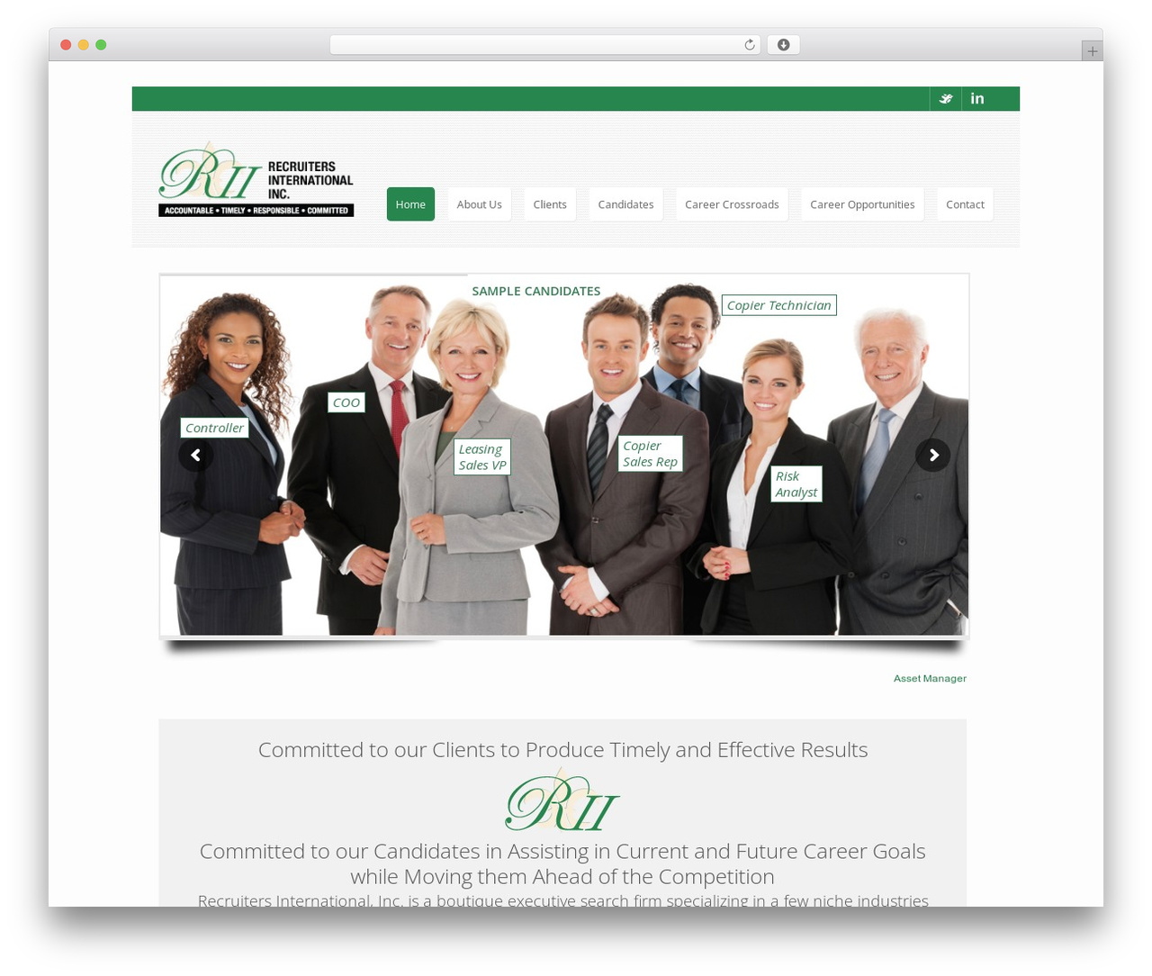 WordPress theme COMMANDER THEME - riirecruit.com
