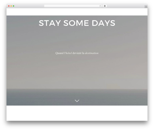 WordPress theme SSD - www.staysomedays.com