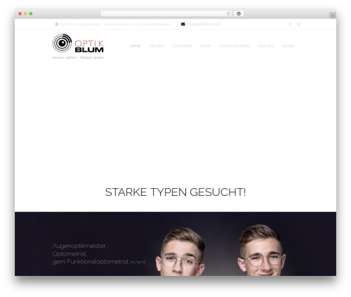WordPress website theme Optometry - optikblum.com