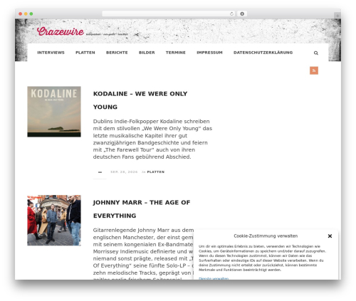 JustWrite WP theme - crazewire.de