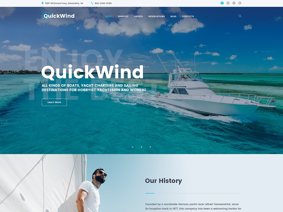 QuickWind WordPress website theme
