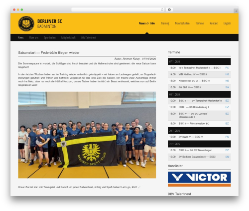 WordPress theme BSC2015 - berlinersc-badminton.de