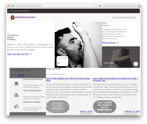 WordPress theme Cusio - iwannabeablogger.com