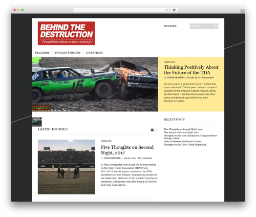 WordPress theme Sight - behindthedestruction.com