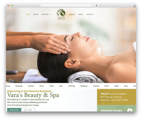 WordPress website theme Hello Elementor - varasbeauty.com