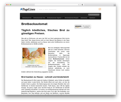 WordPress website template PageLines - besser-backen.de/brotbackautomat