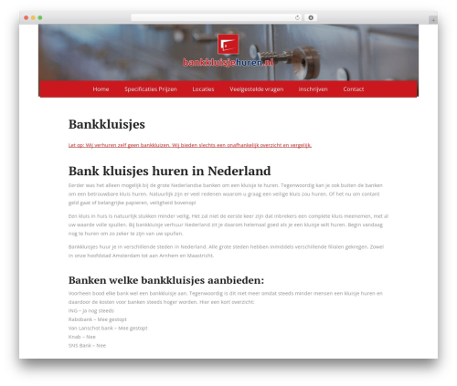 Basic free WordPress theme - bankkluisjehuren.nl