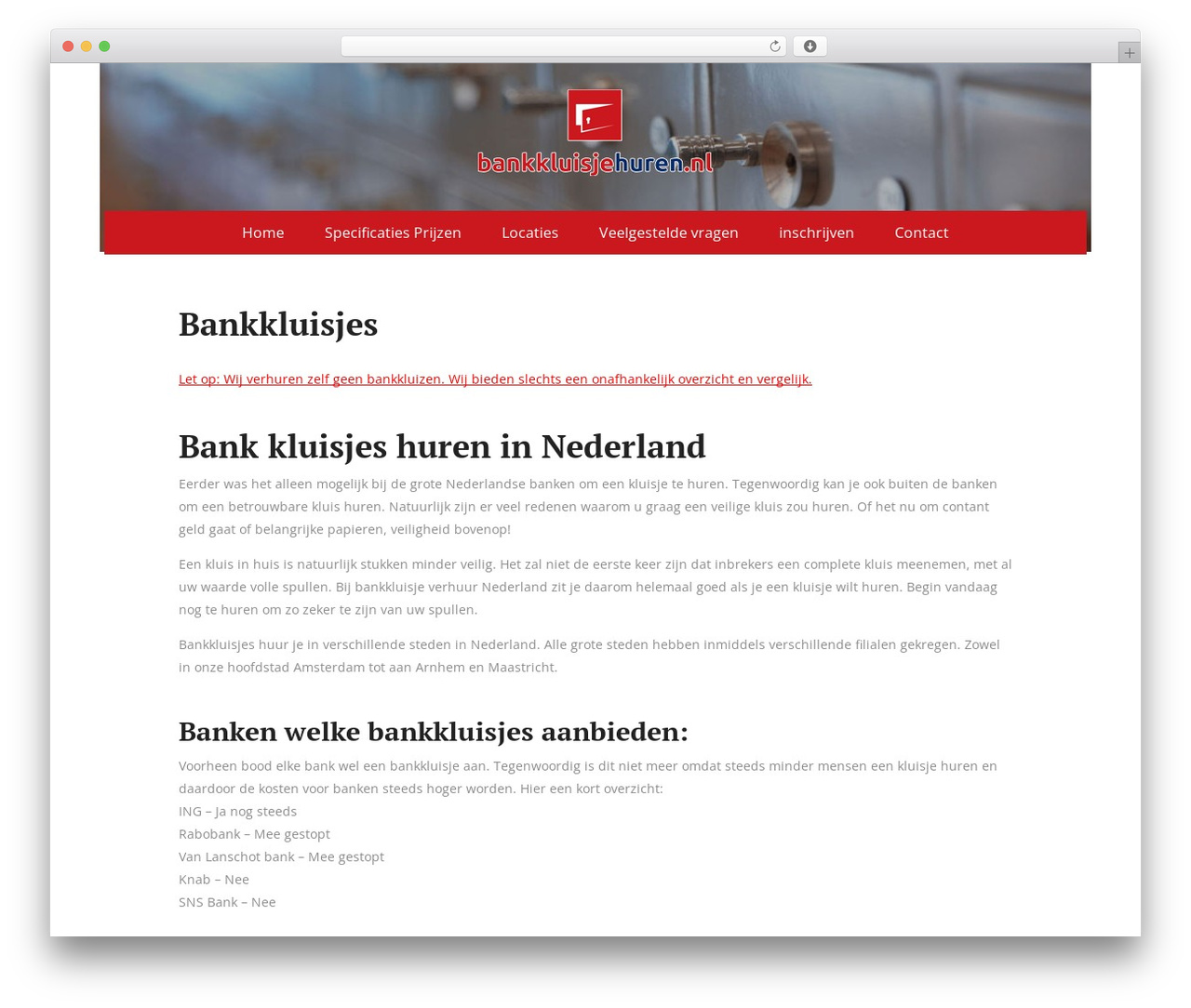 Basic free WordPress theme - bankkluisjehuren.nl Basic free WordPress theme - bankkluisjehuren.nl