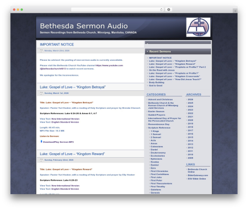 FlexSqueeze theme WordPress - bethesdasermonaudio.ca